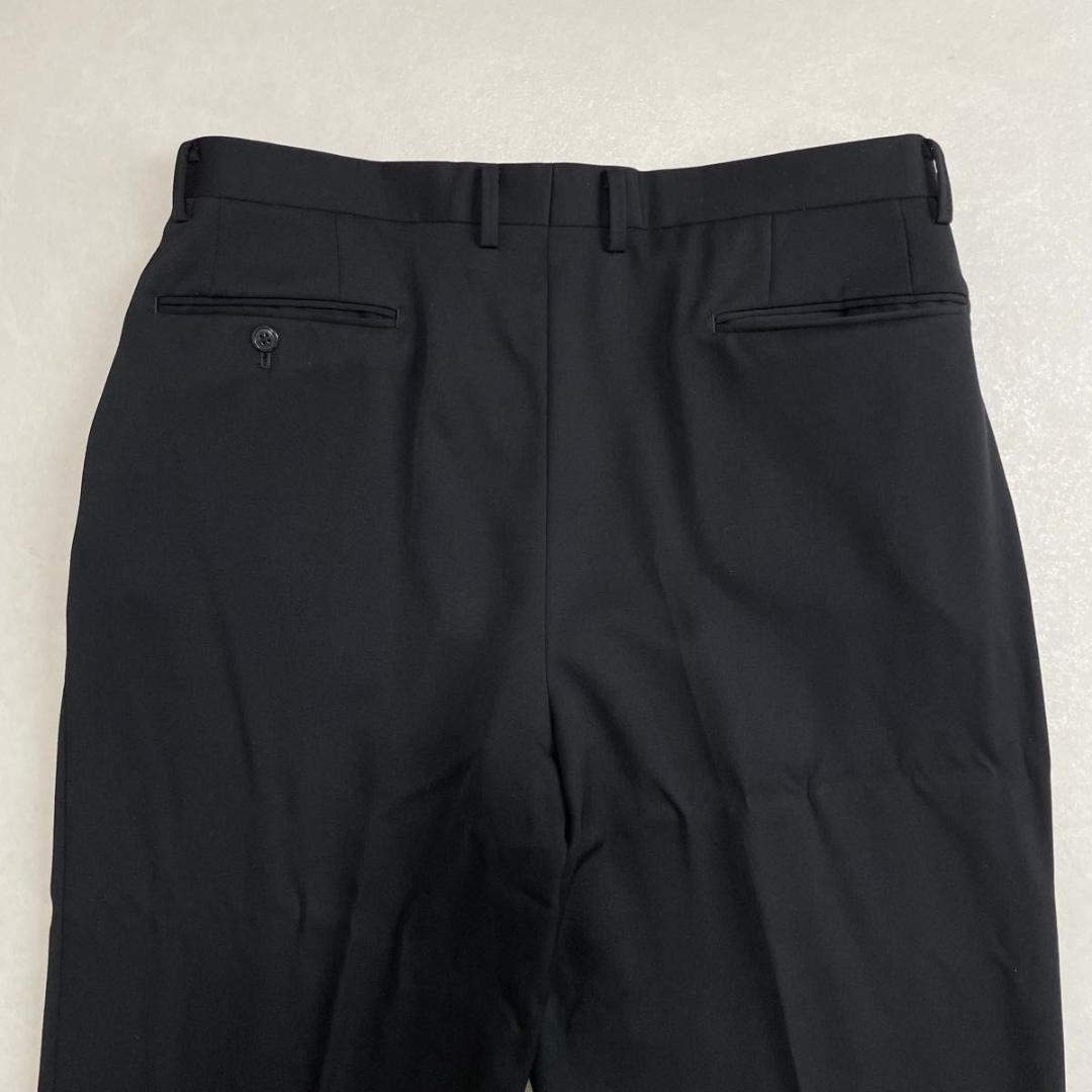 セヴィルロウ セットアップ ダブルスーツ ブラック カシミヤ混 アジャスター