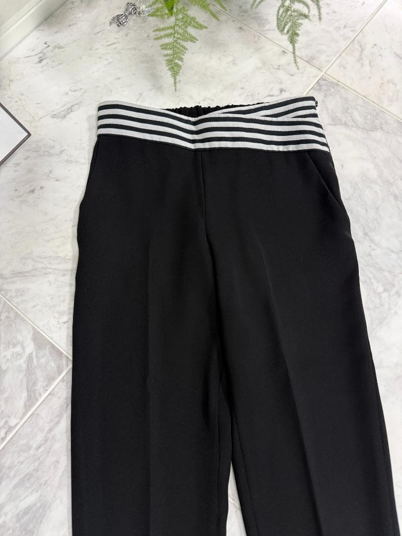 ra\" chel chelボーダーズアットバルコニーテーパードパンツ36