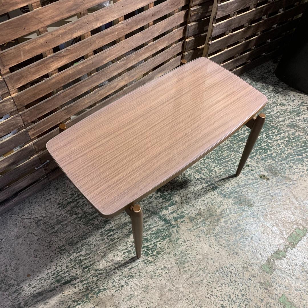 K658 富士ファニチア コーヒーテーブル ガラス天板 ブラウン