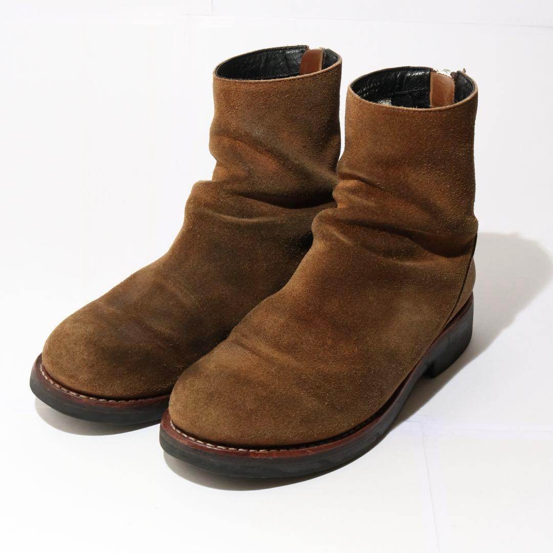 KADOYA エレファンタス バックジップブーツ スエード ビブラムソール E