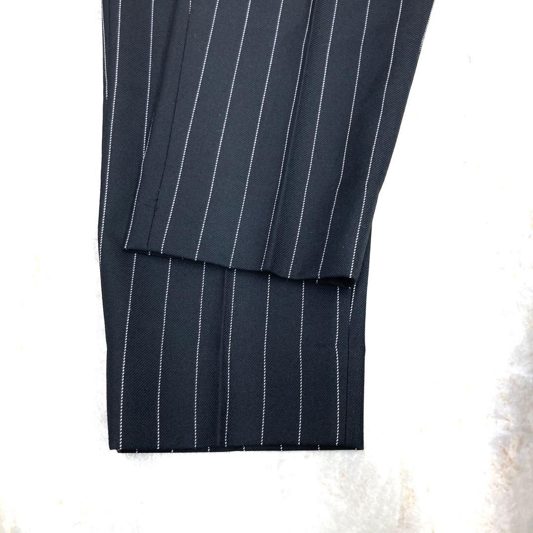 ZARA ストライプスーツ メンズ　ブラック　セット　テーラードジャケット