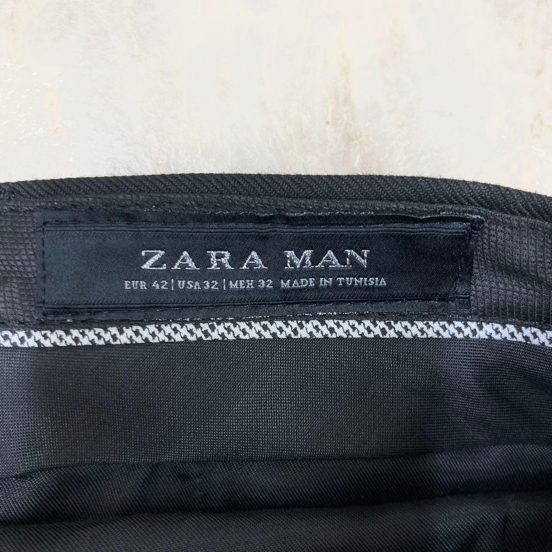 ZARA ストライプスーツ メンズ　ブラック　セット　テーラードジャケット