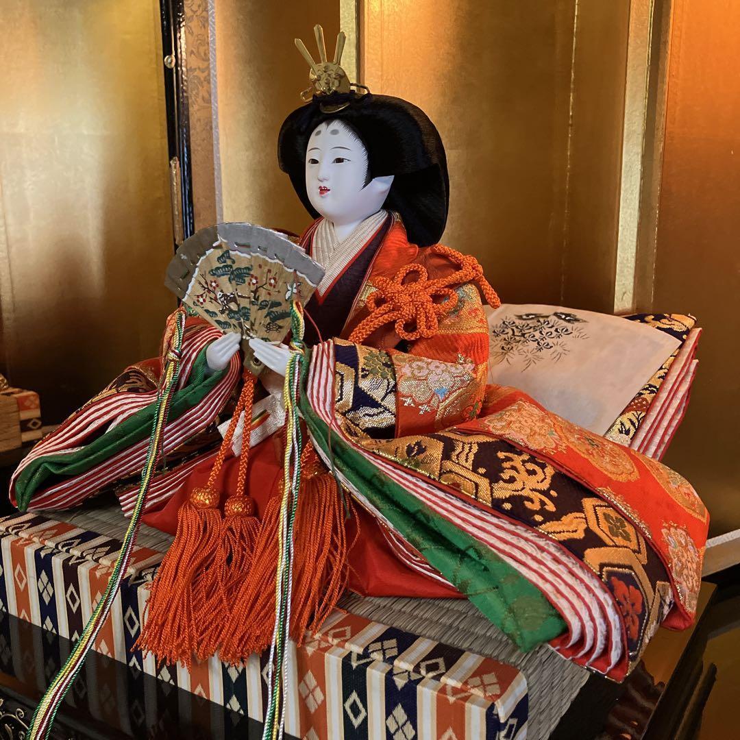 ①高級雛人形 7段40号 木製黒塗り 【①②③同時購入限定】