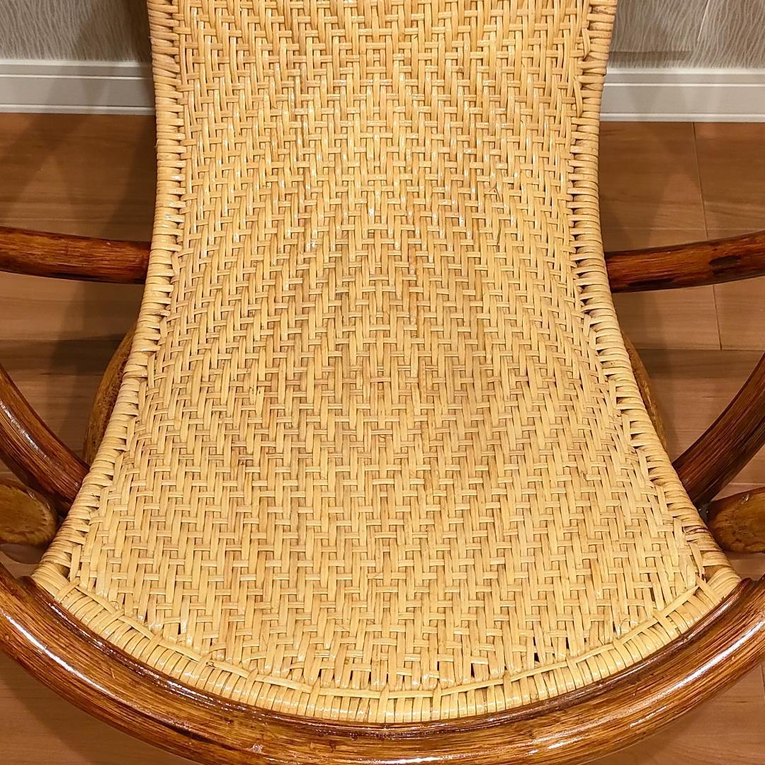★ラタン　回転　椅子　チェア　ヴィンテージ