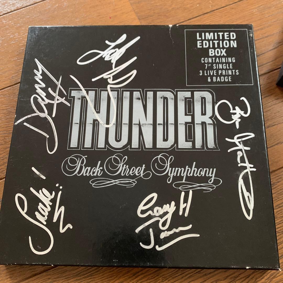 THUNDER Back Street Symphony 直筆サイン入レコード