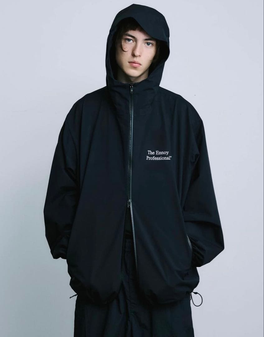 ENNOY エンノイ 3LAYER SHELL HOODIE 黒 Sサイズ