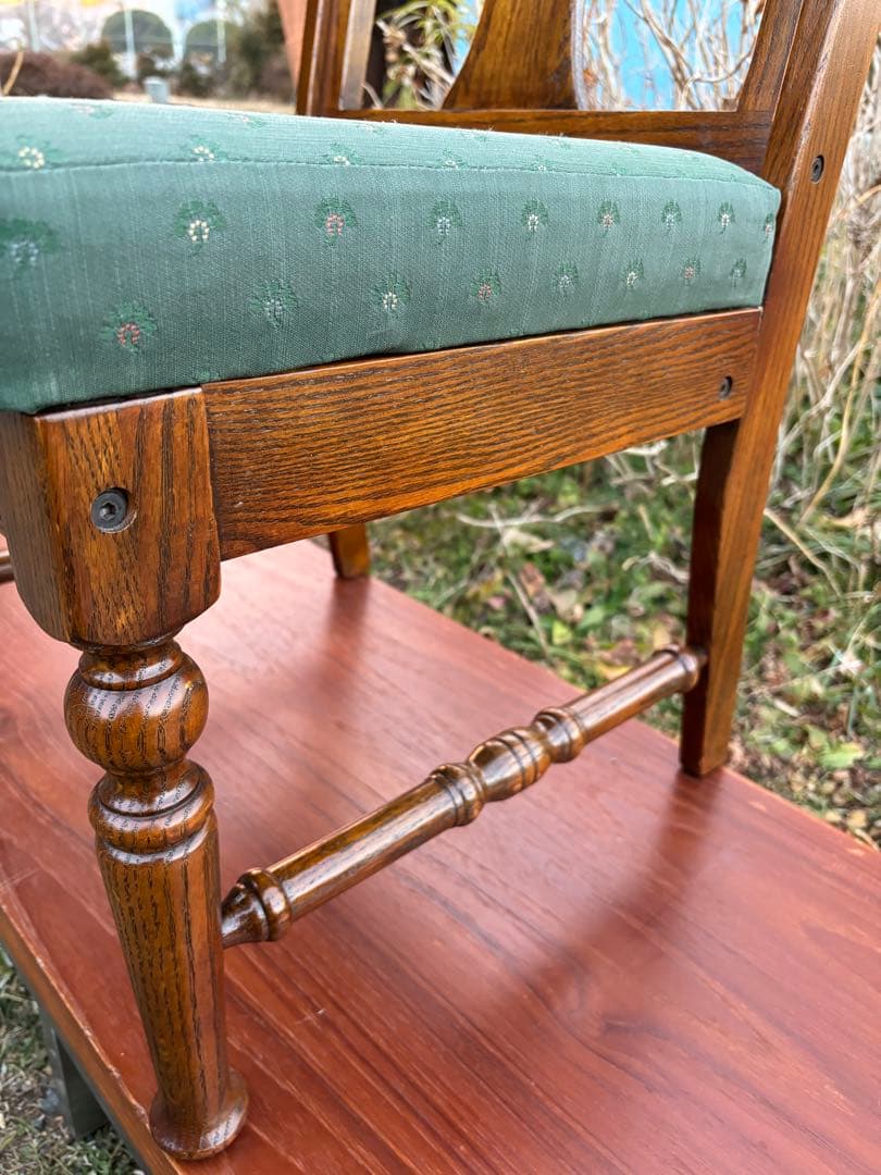 三越ブルージュ/カントリーハウス　ダイニングチェア③ヴィンテージ　オーク材