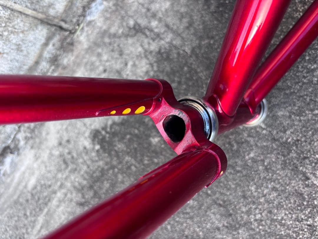 ピ*ザ様 NAGASAWA ピストバイク フレーム NJS 中野レッド C-C5