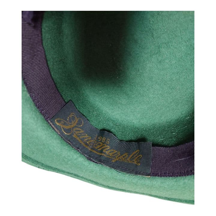 ロゴリボンのウールハット グリーン