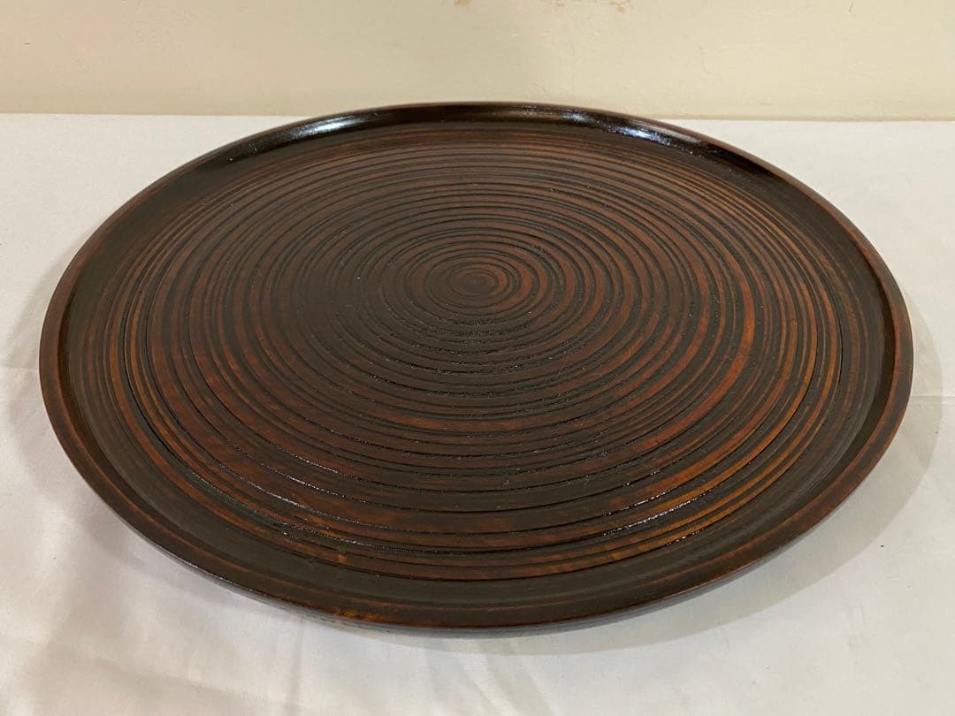 山中塗り　丸盆5枚