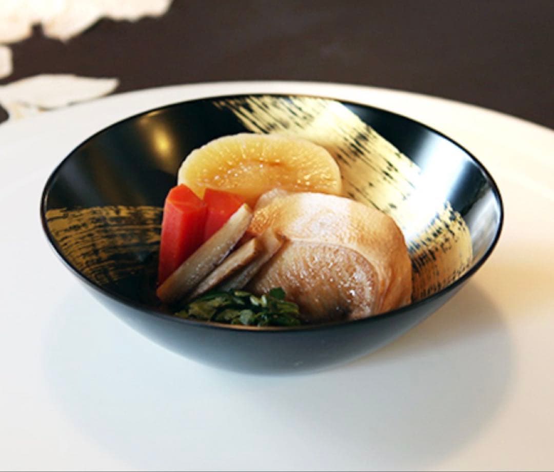 山田平安堂　取鉢揃 龍呼(5枚組)　和食器/取り鉢/漆塗り