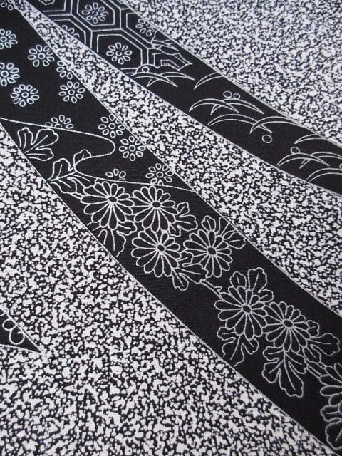 着用少ない！たたき染め＊金彩＊刺繡＊白＆黒＊作家物＊訪問着＊１６１ｃｍ＊裄６５