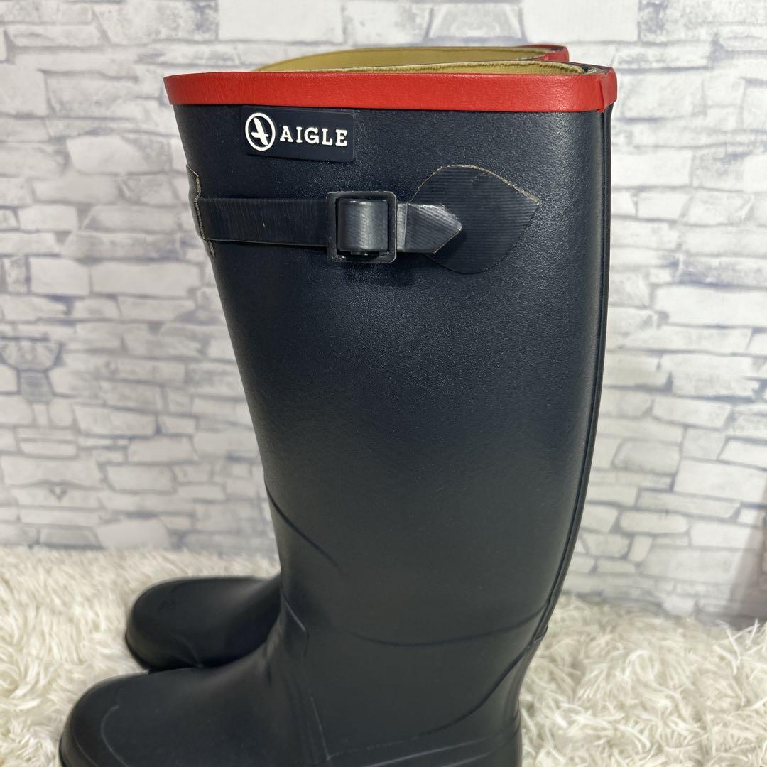 AIGLE エーグル　ロングレインブーツ　長靴　サイズ43 27cm ラバー