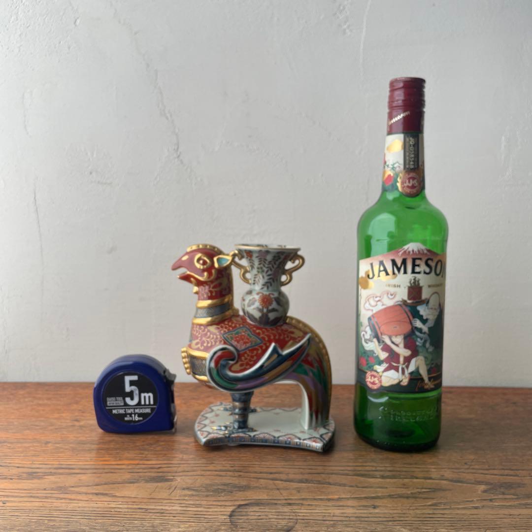 林九郎　古伊万里風　波佐見焼　花器　花瓶　一輪挿し　東洋骨董風　シノワズリ　鳳凰