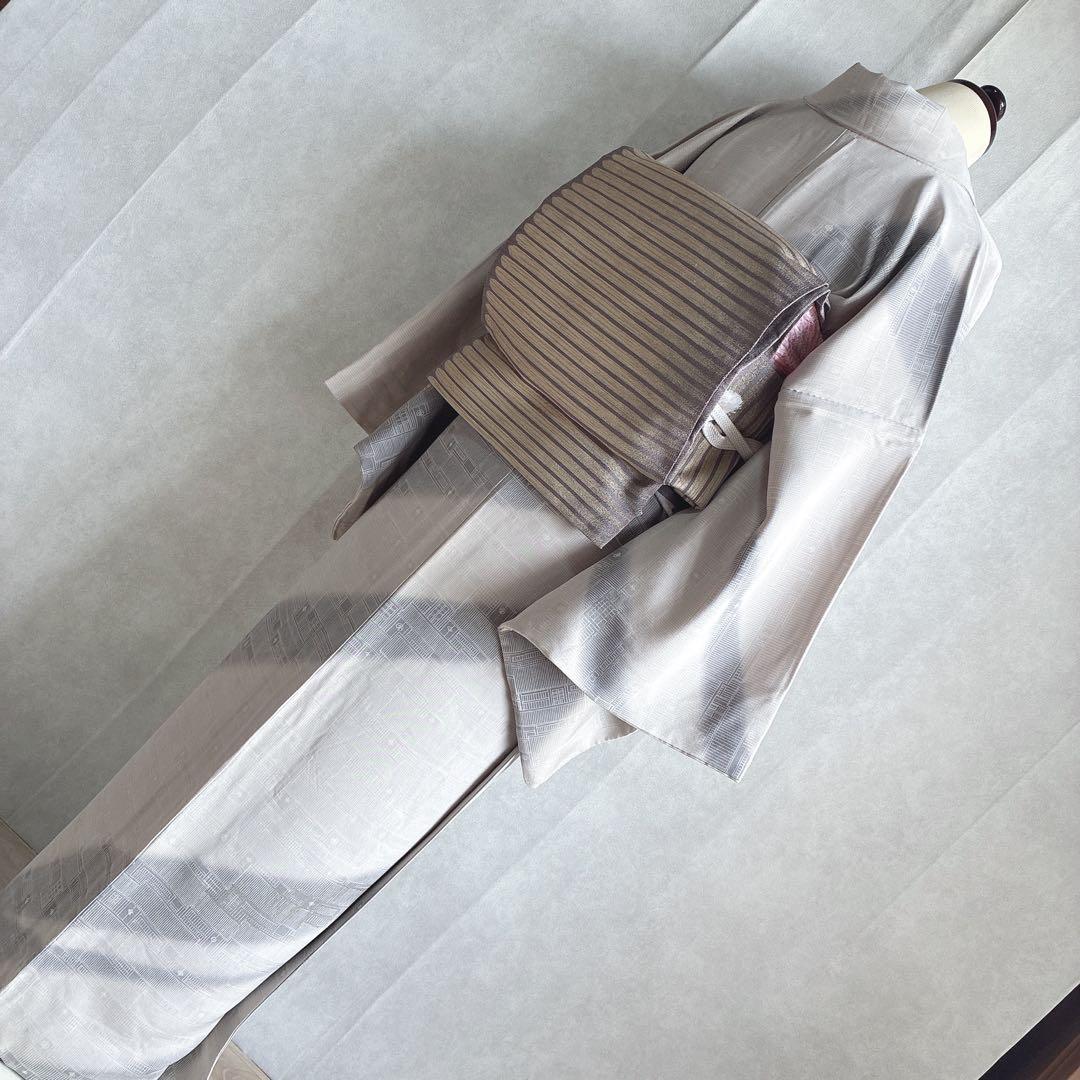 付け下げ　フルセット　着物　正絹　トールサイズ　訪問着　刺繍　粋シンプル　J8