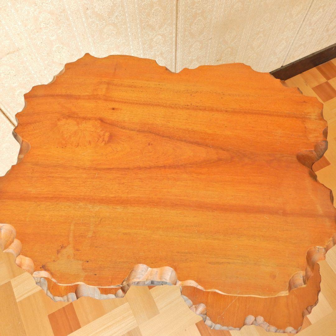 【レトロ アンティーク】天然木 三段テーブル 花台