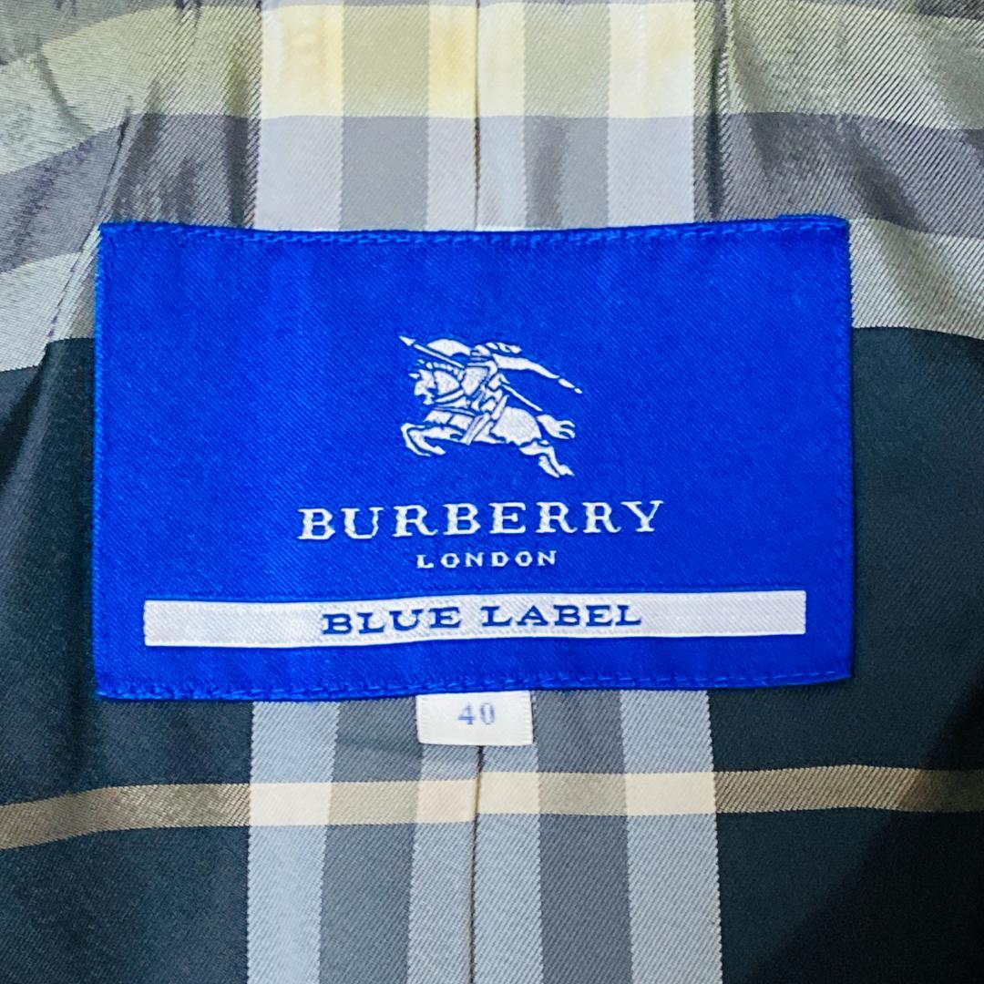 バーバリーブルーレーベル　ウールコート　L モヘヤ混 チェスターコート　ロング