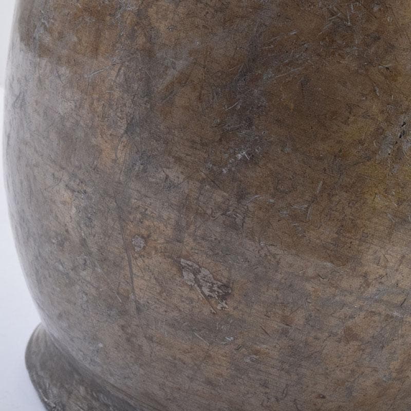 くろむ　古錫　鮎銅銘　大茶壷　茶心壷　重さ約1711ｇ　M　R8997H