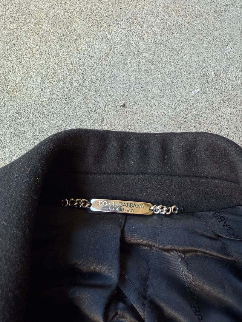 ジャケット・アウター DOLCE&GABBANA 03AW Archive Black Peacoat