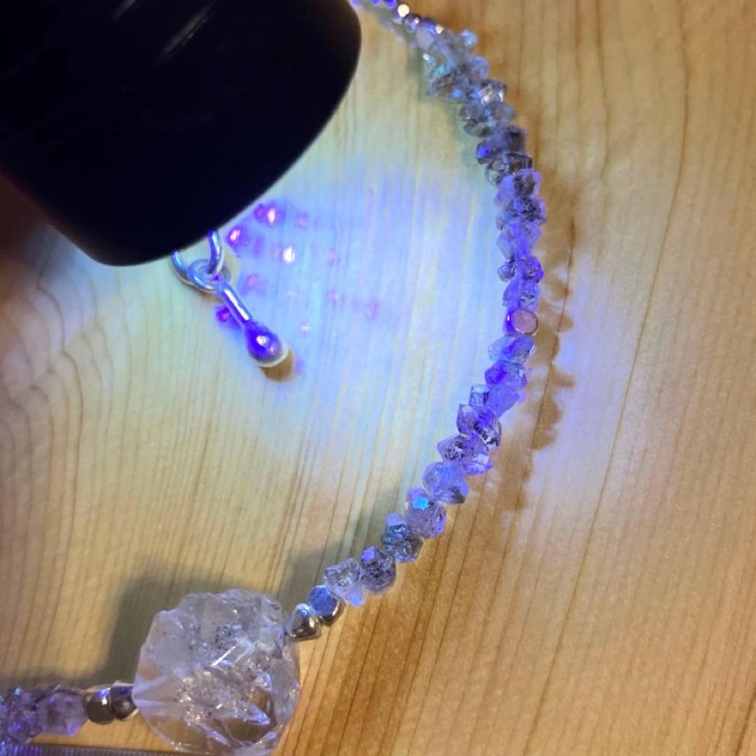 御専用パキスタン産オイルインクォーツとカレンシルバーのチョーカー&ピアスセット