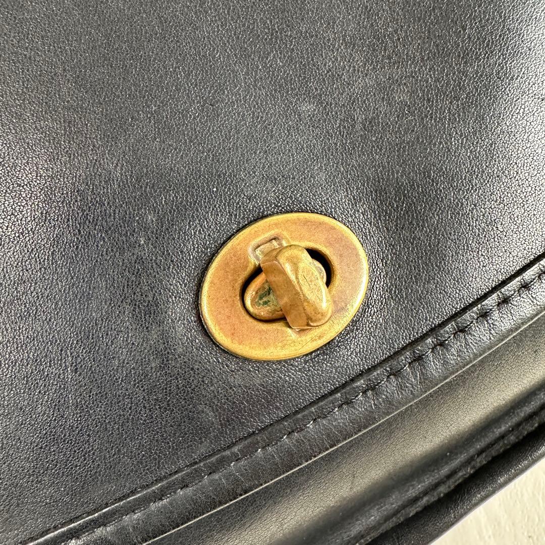 極希少 オールドCOACH 014-0146 USA製 本革 ショルダーバッグ