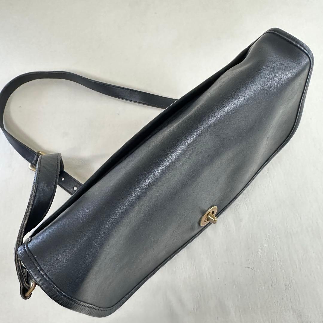 極希少 オールドCOACH 014-0146 USA製 本革 ショルダーバッグ