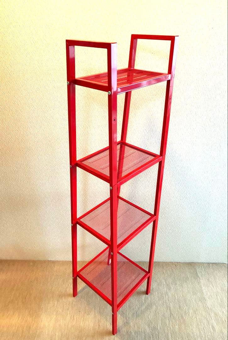 IKEA イケア　レールベリ 4段　赤色　レッド　 廃盤色
