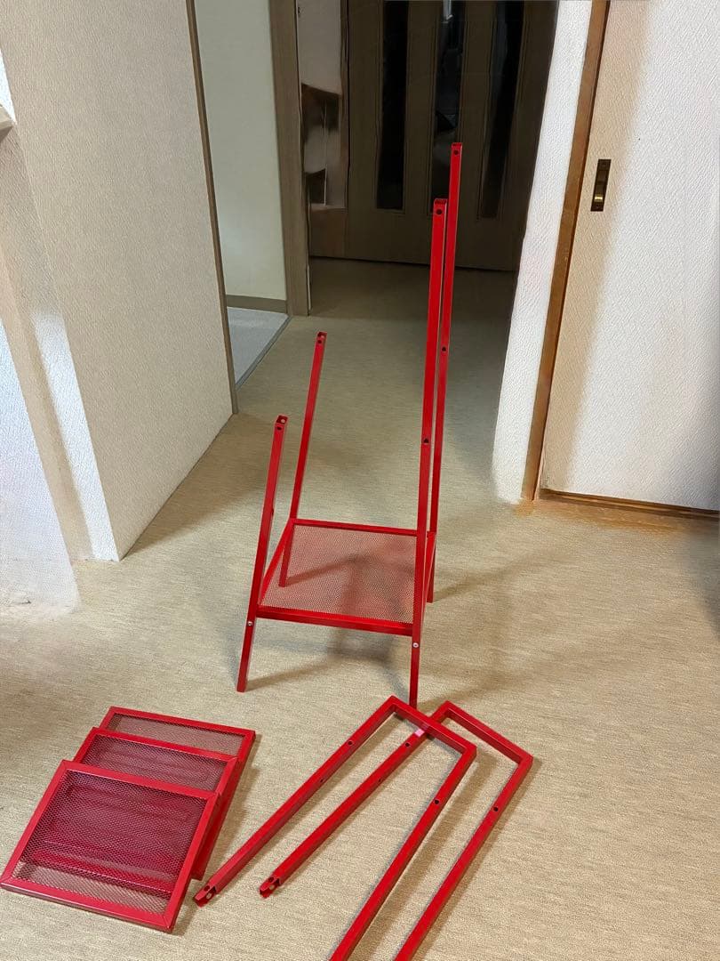 IKEA イケア　レールベリ 4段　赤色　レッド　 廃盤色