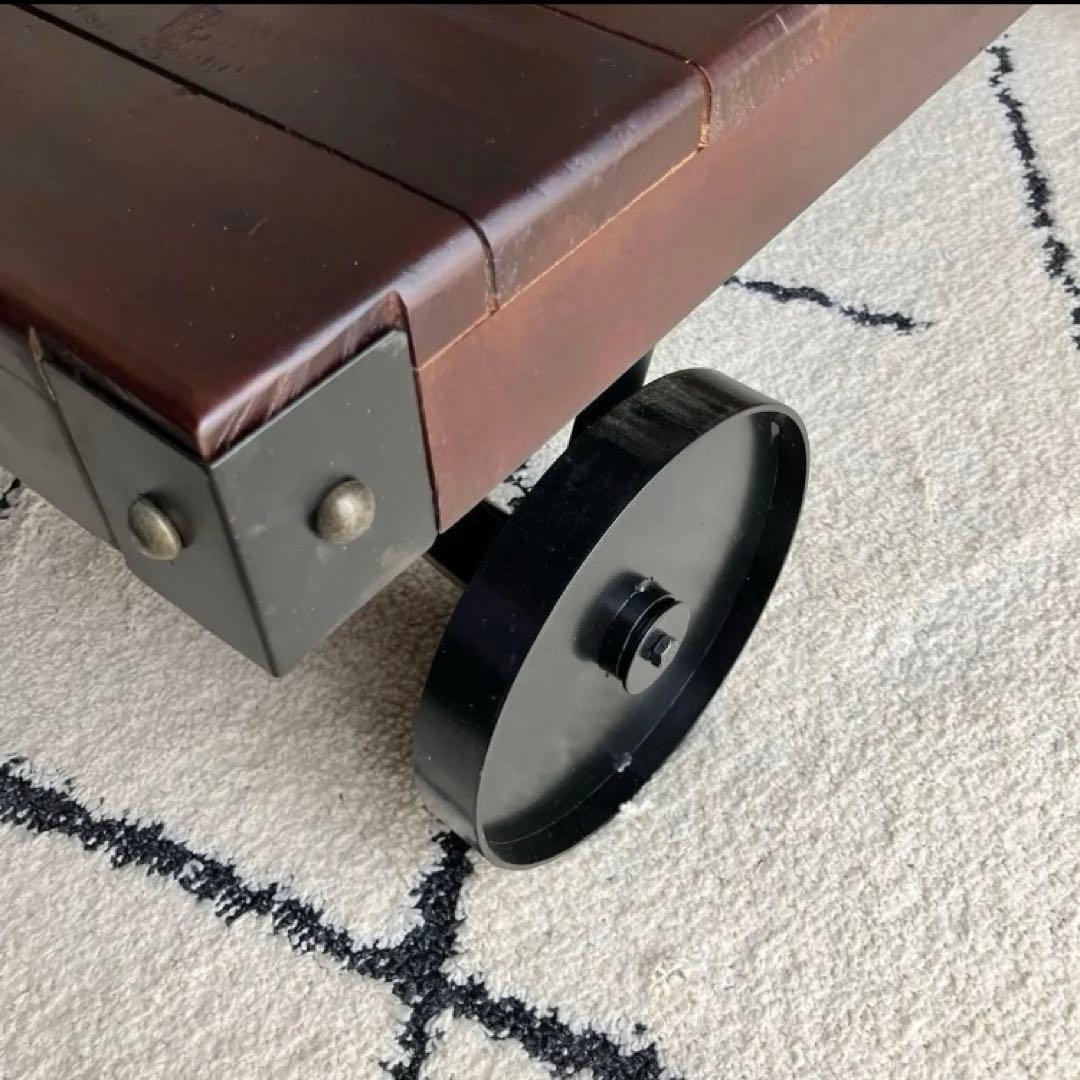 新品☆ヴィンテージ風トロリーテーブル　ローテーブル コーヒーテーブル