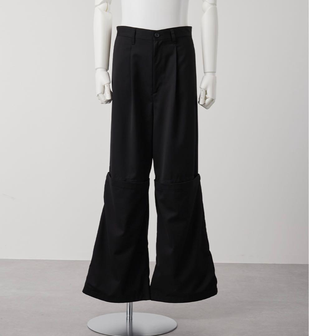 【GRANCY】 グランシー レイヤードスラックス 黒 2024ss