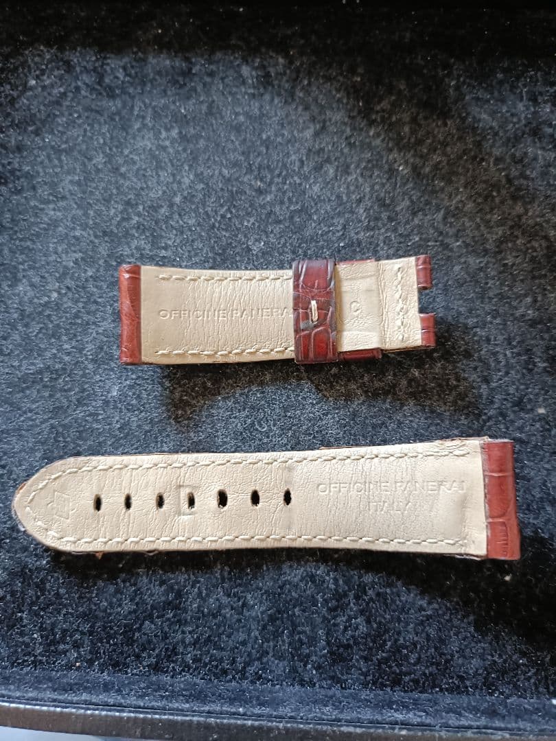 パネライ Dバックル用純正革ベルト PAM00111などに ケース径44mm用