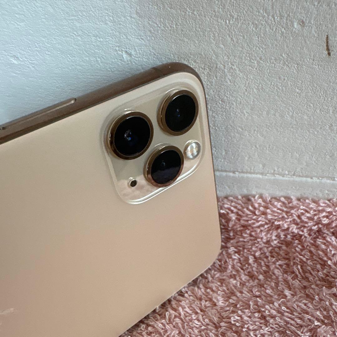 美品iPhone11promax256GB本体/ゴールド/ケース付き
