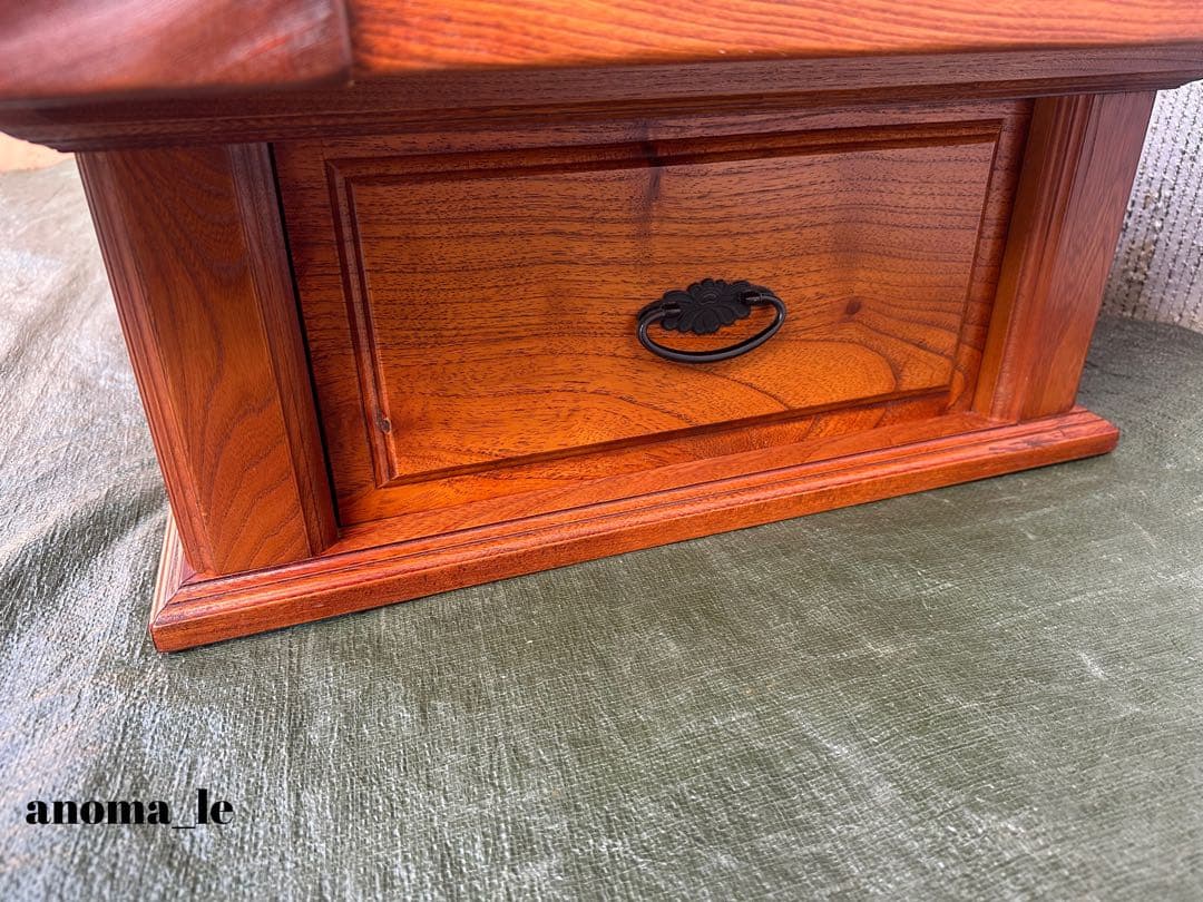 4003【座卓】伝統木芸士　石橋武士作　囲炉裏　欅　収納　和モダン◎