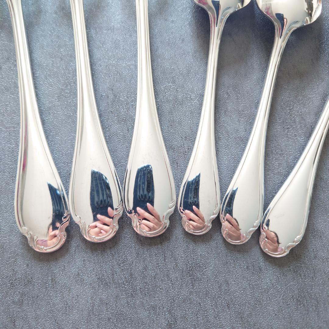 希少 美品 クリストフル ポンパドール ケーキフォーク コーヒースプーン 6点