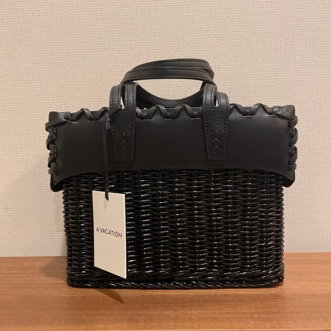 オールブラック ラタン バッグ a vacationロンハーマン