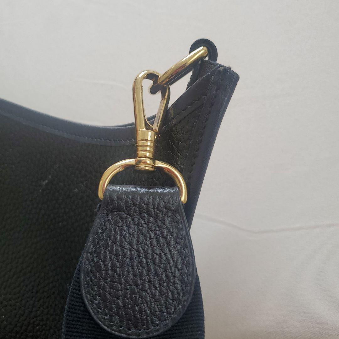 HERMES エヴリンI GM ショルダーバッグ 黒 ゴールド金具 □A刻印