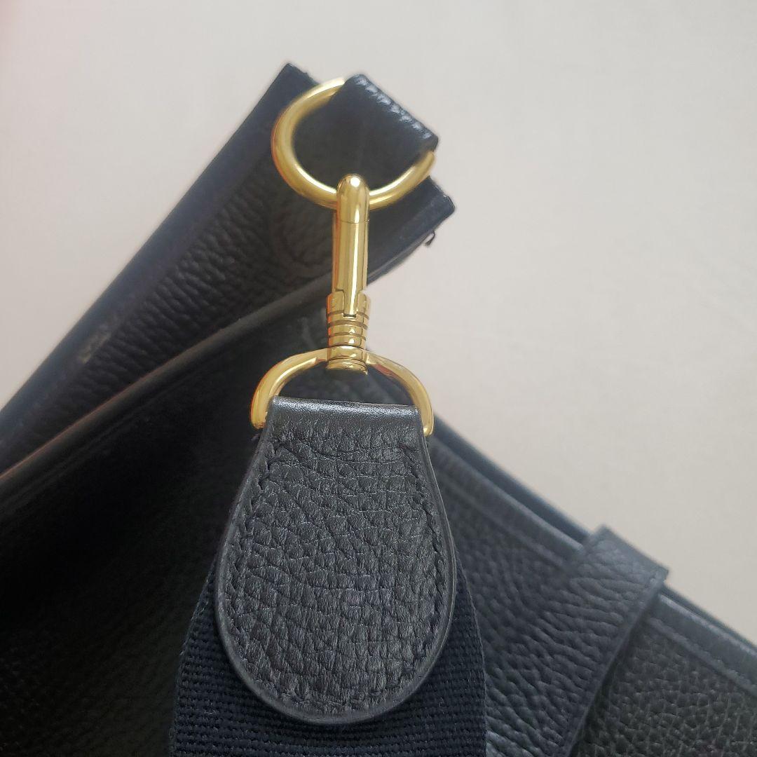 HERMES エヴリンI GM ショルダーバッグ 黒 ゴールド金具 □A刻印
