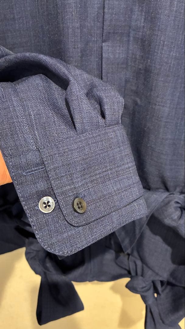 THETOE Kordela Twist Shirt ネイビー