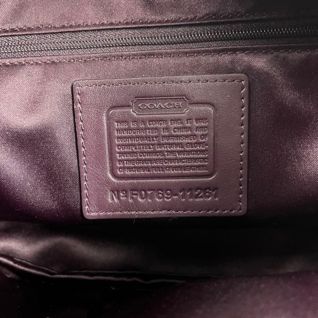 バッグ Coach Hobo Purple Hand Bag Clip