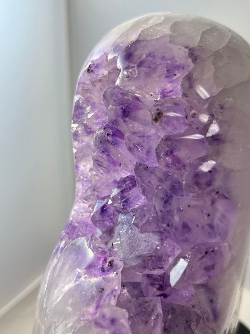 天然石 レア美品 アメジストクラスターランプ LEDライト付き