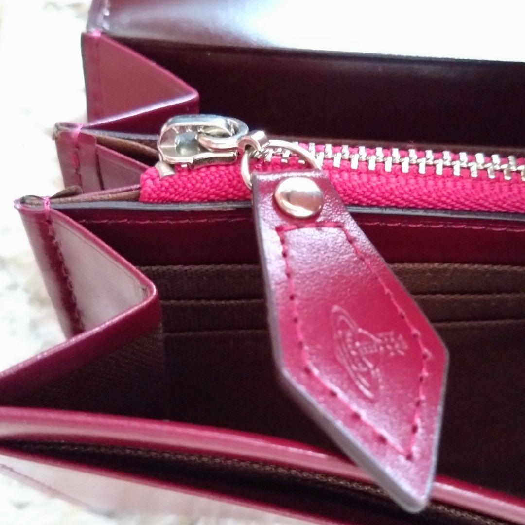 【美品】ヴィヴィアンウエストウッド　ボルドー　長財布　牛革　箱付　ギャランティ付