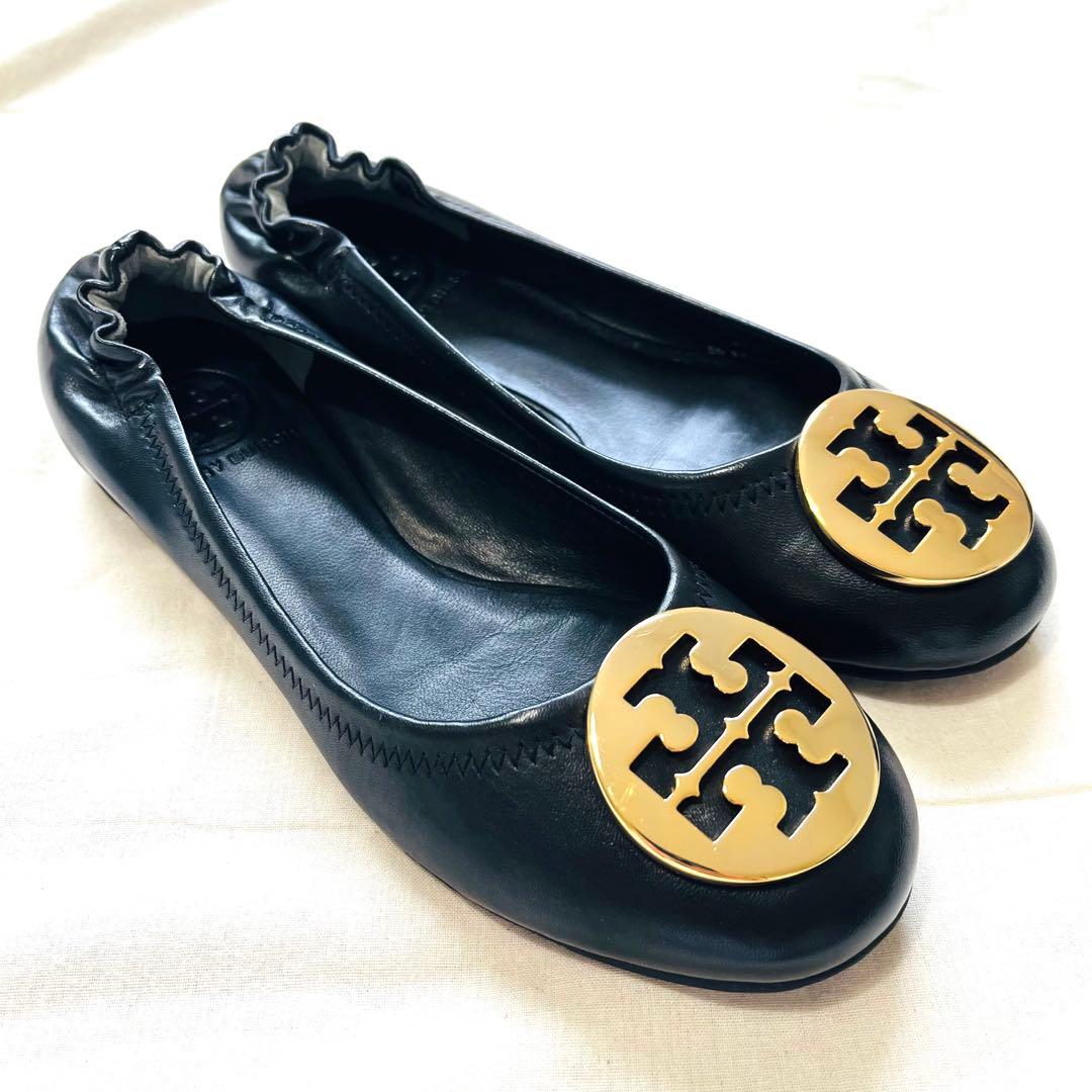 【未使用】TORY BURCH レザー バレエシューズ フラット パンプス