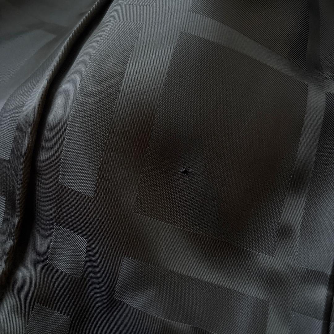 美品【シャドーチェック】バーバリーロンドン　ウールベルテッドコート M