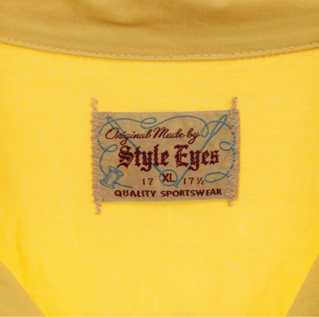 Style Eyes スタイルアイズ　XL 黄色　レーヨン　ボーリングシャツ