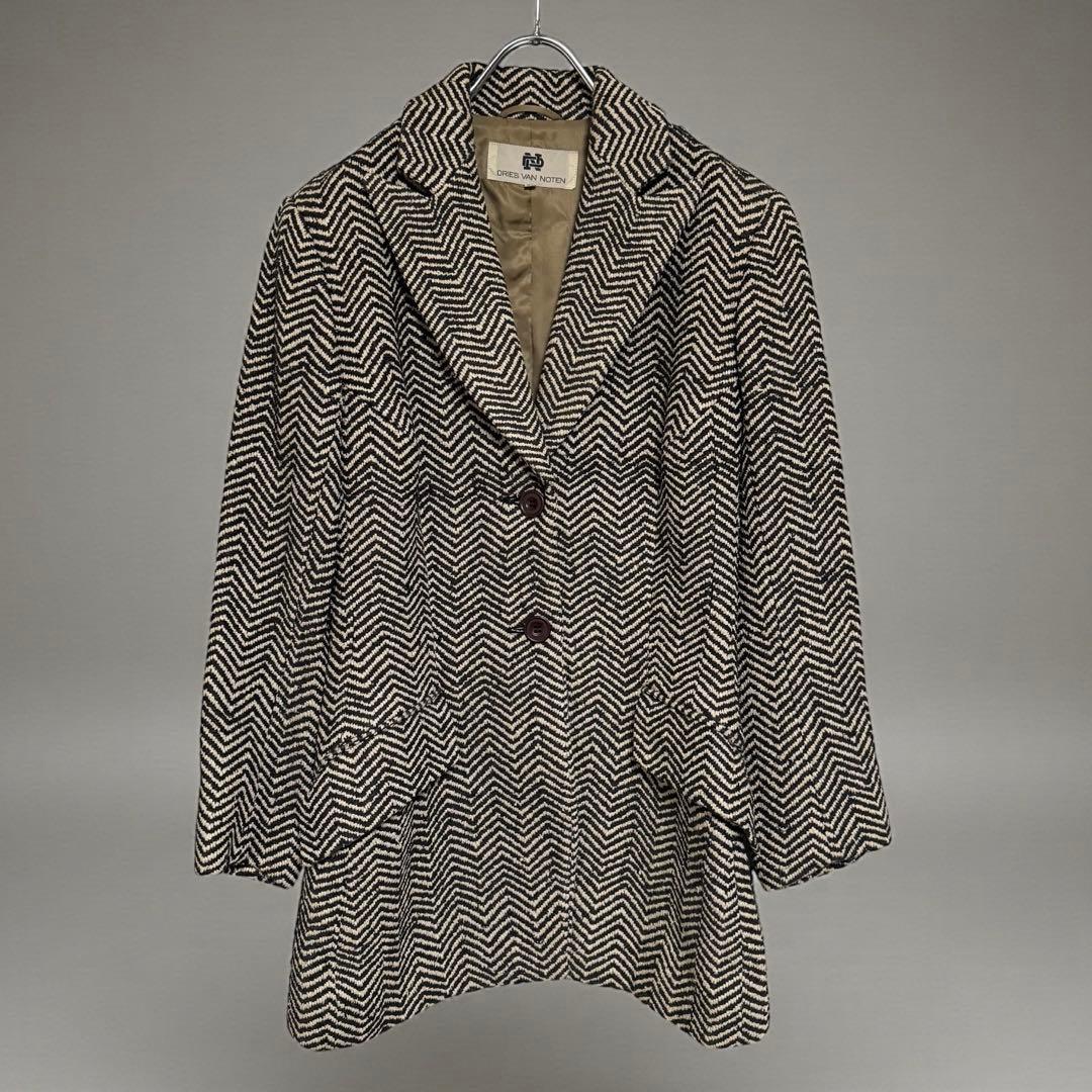 80s Dries Van Noten ヘリンボーン テーラードジャケット