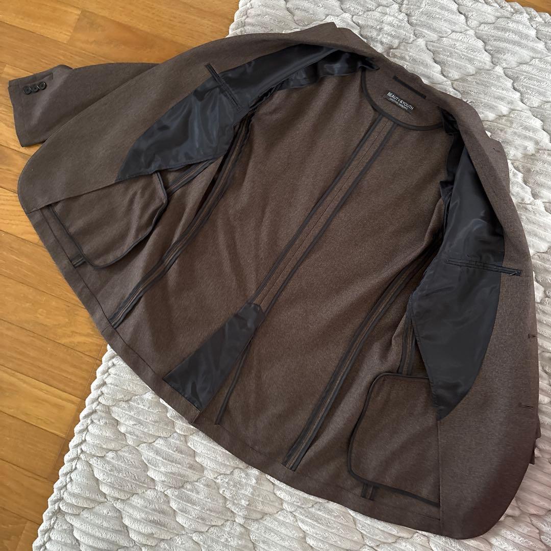 【BEAUTY & YOUTH】ビューティーアンドユース スーツ　ブラウン　L