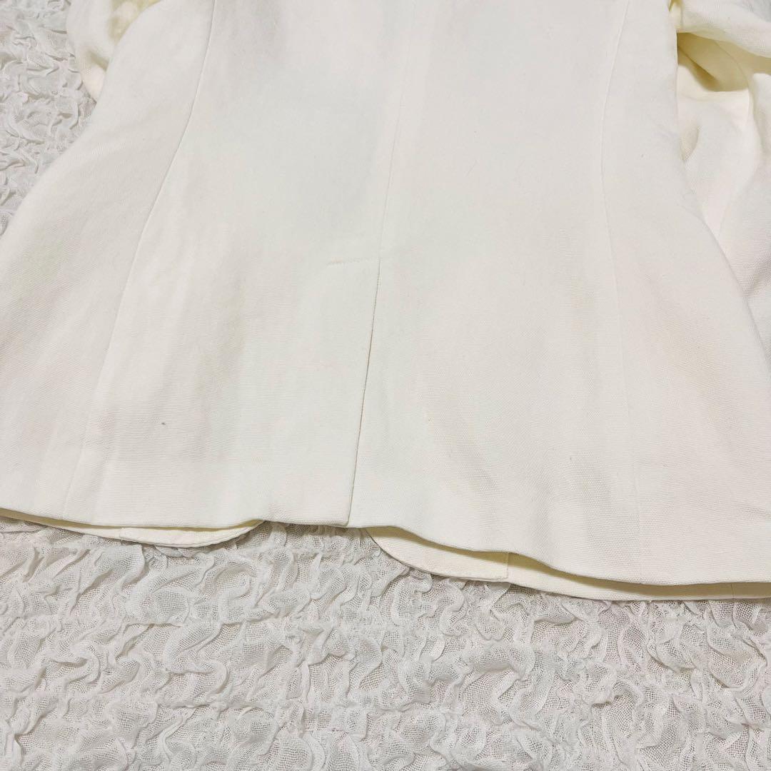 【美品】poloRalphLaurenイタリア製リネン白ジャケット現行タグM