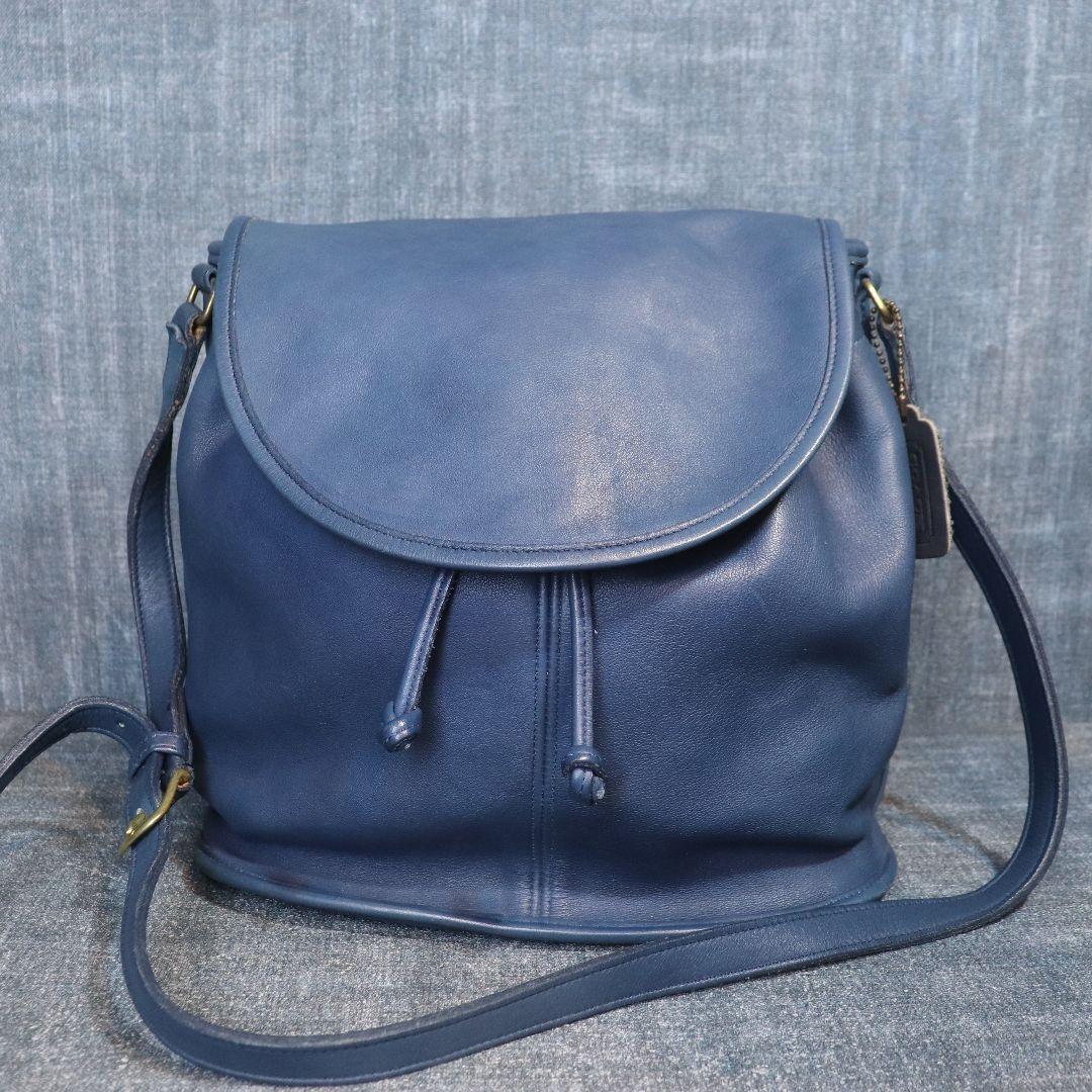 バッグ VINTAGE OLD COACH Blue shoulder BAG