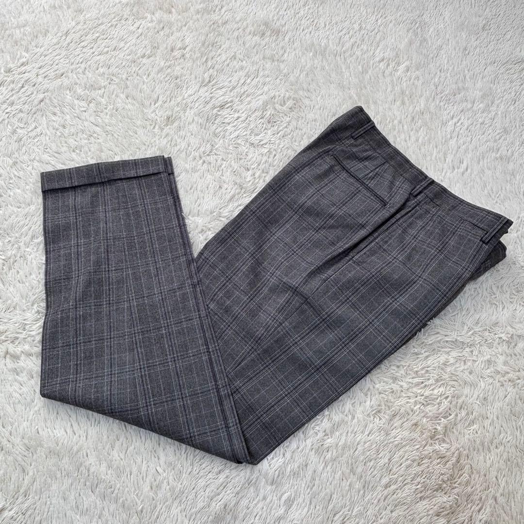 美品✨Paul Stuart スーツ グレー グレンチェック総裏 裏地柄