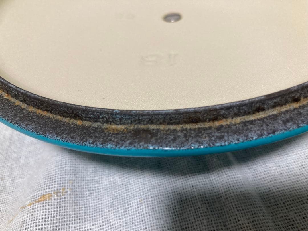 ル・クルーゼ　ココットロンド　18㎝　ターコイズ